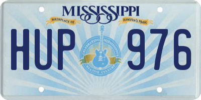 MS license plate HUP976