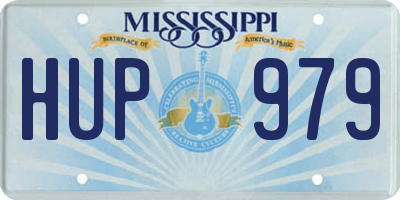 MS license plate HUP979