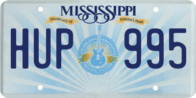 MS license plate HUP995