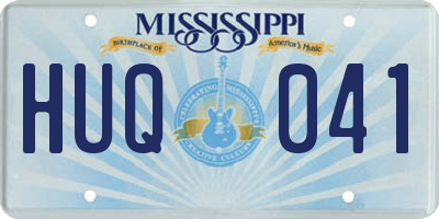 MS license plate HUQ041