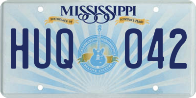 MS license plate HUQ042