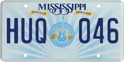 MS license plate HUQ046