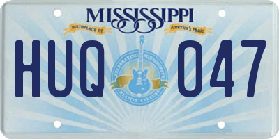 MS license plate HUQ047