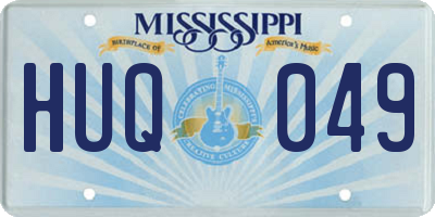 MS license plate HUQ049