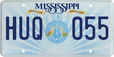MS license plate HUQ055