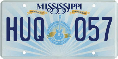 MS license plate HUQ057