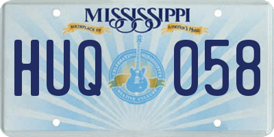 MS license plate HUQ058