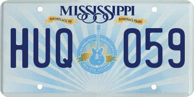 MS license plate HUQ059