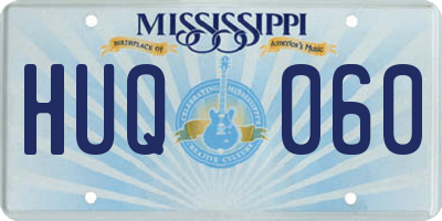 MS license plate HUQ060