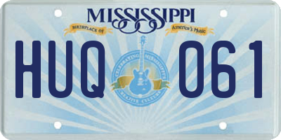 MS license plate HUQ061