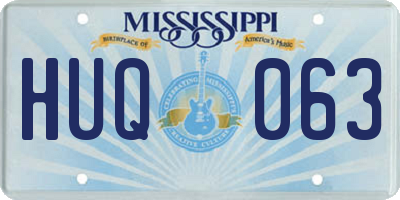 MS license plate HUQ063