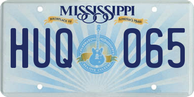MS license plate HUQ065