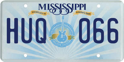 MS license plate HUQ066