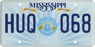 MS license plate HUQ068