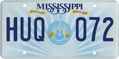 MS license plate HUQ072