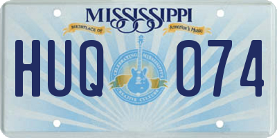 MS license plate HUQ074