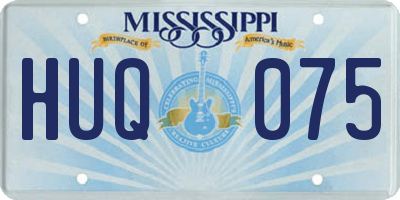 MS license plate HUQ075
