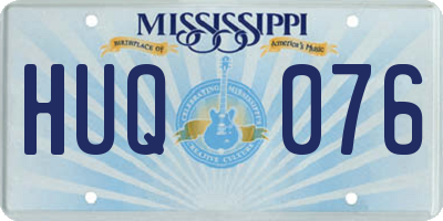 MS license plate HUQ076