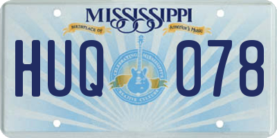 MS license plate HUQ078