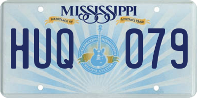 MS license plate HUQ079