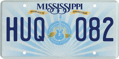 MS license plate HUQ082