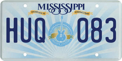 MS license plate HUQ083