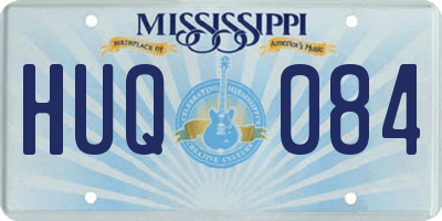MS license plate HUQ084