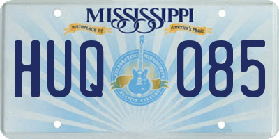MS license plate HUQ085