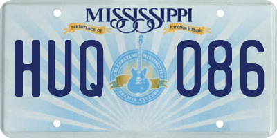 MS license plate HUQ086