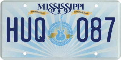 MS license plate HUQ087