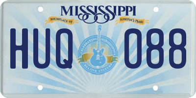 MS license plate HUQ088
