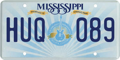 MS license plate HUQ089