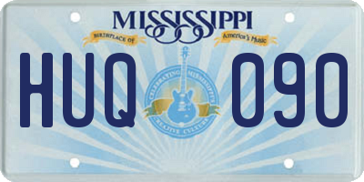 MS license plate HUQ090