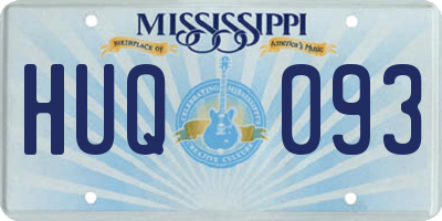 MS license plate HUQ093