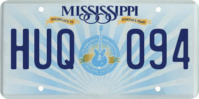 MS license plate HUQ094