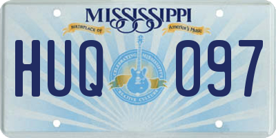 MS license plate HUQ097