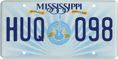 MS license plate HUQ098