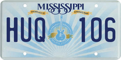 MS license plate HUQ106