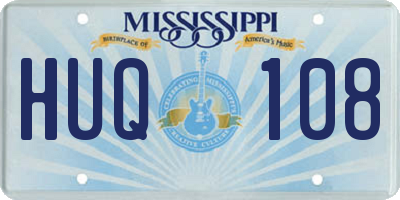 MS license plate HUQ108