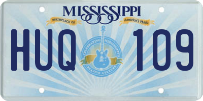 MS license plate HUQ109