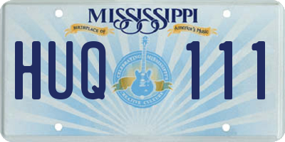 MS license plate HUQ111