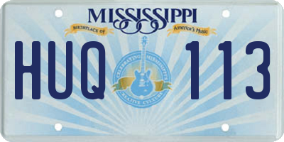 MS license plate HUQ113