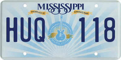 MS license plate HUQ118