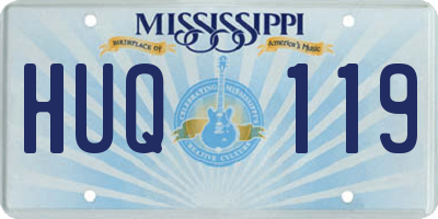 MS license plate HUQ119