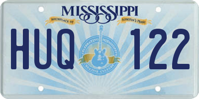 MS license plate HUQ122