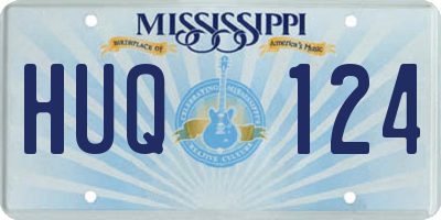 MS license plate HUQ124