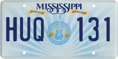 MS license plate HUQ131