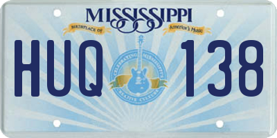 MS license plate HUQ138