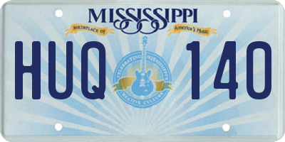 MS license plate HUQ140