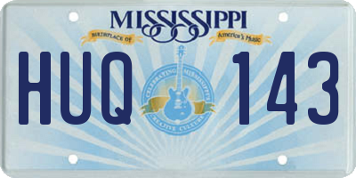 MS license plate HUQ143